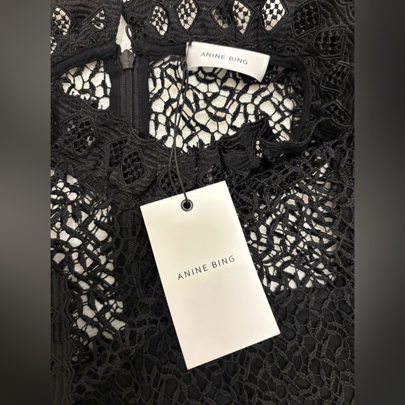 Anine Bing Penelope Lace Ruffle Teired Mini Dress Size M NWT - Picture 15 of 16